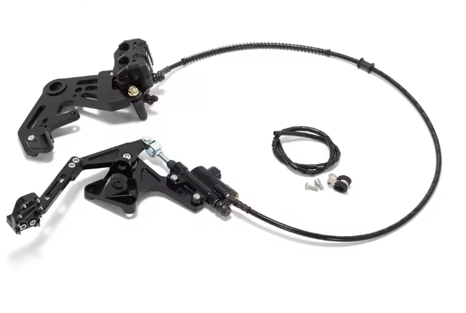 DOT 4 Aluminum Hydraulic Rear Foot Brake & Dual Caliper Bracket for Surron Ultra Bee